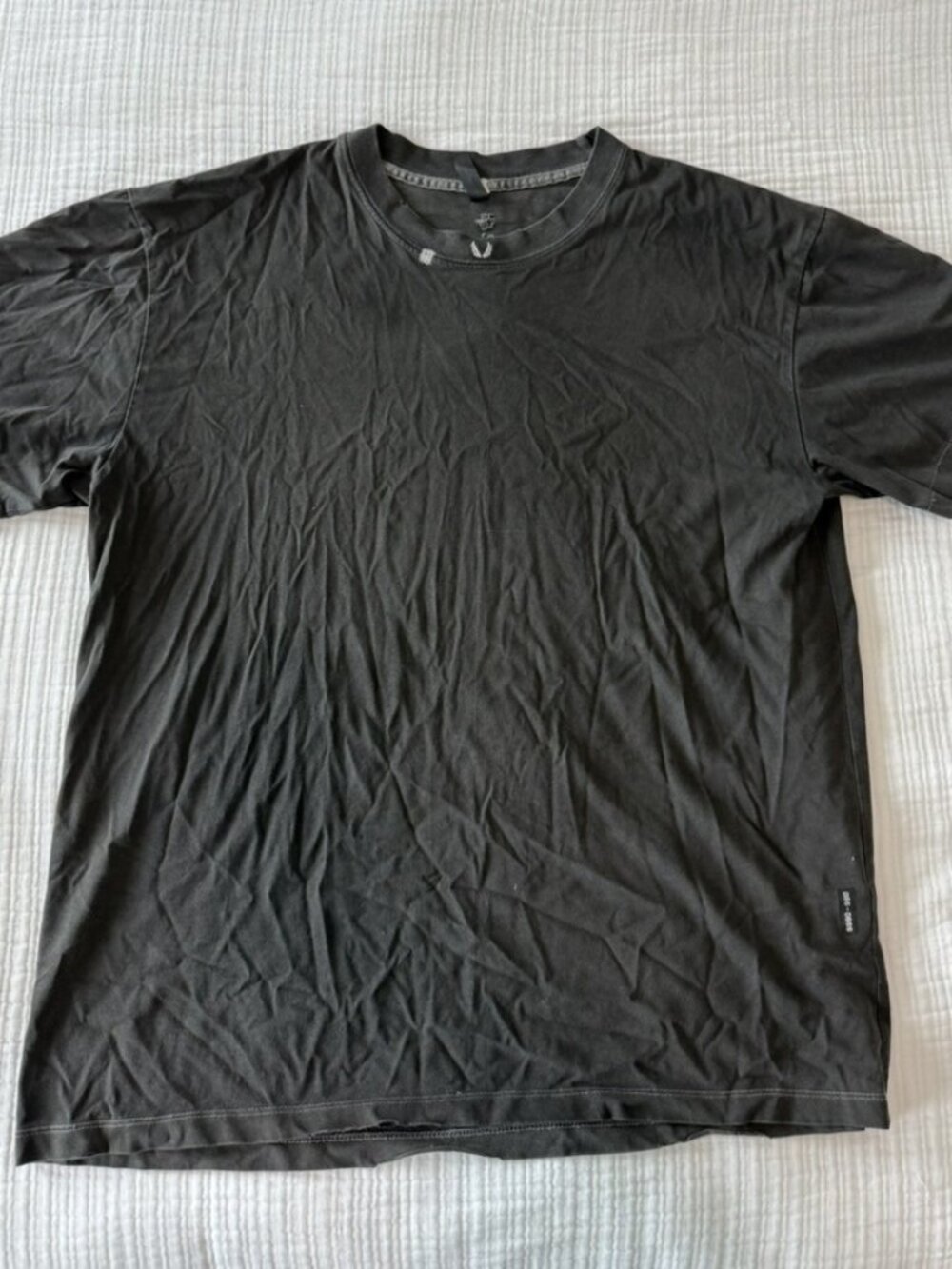 ASRV Stone Washed Oversized Tee Black Men's L DSG-0669